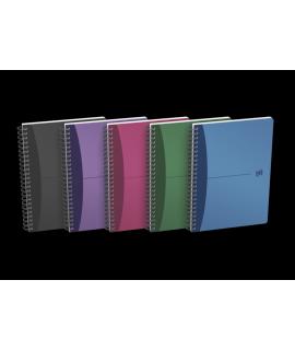 Oxford Office Urban Mix A5 Cuaderno Espiral - Tapa de Plastico - 5x5 - 90 Hojas - Colores Surtidos