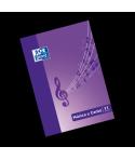 Oxford School Musica & Canto A4 - Libreta Grapada con Tapa Blanda - 24 Paginas 5x5 + 24 Paginas con 11 Pentagramas - Interlinead