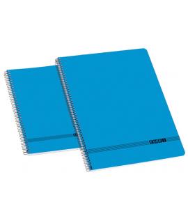 Enri Oficina 4º Tapa Blanda Cuaderno Espiral - Tamaño 4º - Cuadricula 4x4 - Color Azul