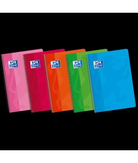 Oxford School Classic Fº Cuaderno Espiral Tapa Blanda - 1 Linea con Margen - 80 Hojas - Colores Surtidos