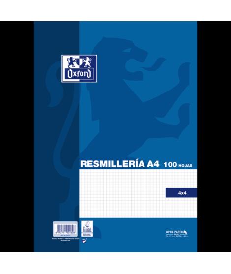 Oxford School Classic A4 Resmilleria 4x4 100 Hojas - Cuaderno de Tamaño A4 - Resmilleria de 4x4