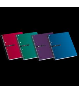 Enri Status A4+ Cuaderno Espiral Microperforado - Tapa Extradura - 120 Hojas - Colores Surtidos