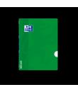 Oxford School Classic Openflex A5+ Libreta Grapada - Tapa de Plastico Resistente - 48 Hojas con Margen 4x4 - Color Verde - Ideal