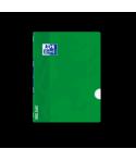 Oxford School Classic Openflex A5+ Libreta Grapada - Tapa de Plastico Resistente - 48 Hojas con Margen 4x4 - Color Verde - Ideal