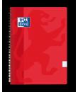 Oxford School Classic Cuaderno Espiral Tapa de Plastico Folio 4x4 - 80 Hojas - Tapa de Plastico - Color Rojo