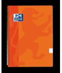 Oxford School Classic Cuaderno Espiral Tapa de Plastico Folio 4x4 - 80 Hojas - con Margen - Ideal para Estudiantes - Color Naran