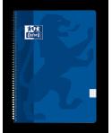 Oxford School Classic Cuaderno Espiral Tapa de Plastico Folio 4x4 - 80 Hojas - Margen - Color Azul Marino