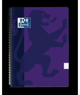 Oxford School Classic Cuaderno Espiral Tapa de Plastico Folio 4x4 - 80 Hojas - Tapa de Plastico Resistente - Cuadricula 4x4 con 