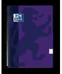 Oxford School Classic Cuaderno Espiral Tapa de Plastico Folio 4x4 - 80 Hojas - Tapa de Plastico Resistente - Cuadricula 4x4 con 