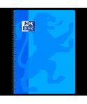 Oxford School Classic Cuaderno Espiral Tapa de Plastico Folio 4x4 - 80 Hojas - Color Turquesa