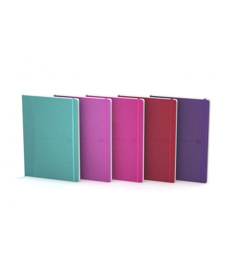 Oxford Signature A5 Cuaderno Cosido - Tapa de Goma Flexible - 80 Hojas Lisas - Colores Surtidos