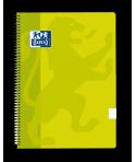 Oxford School Classic Cuaderno Espiral Tapa de Plastico Folio - 80 Hojas - 1 Linea con Margen - Ideal para Estudiantes - Color L