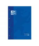 Oxford School Classic Cuaderno de Recambio A4 - Tapa Blanda - Encolado - 80 Hojas - Cuadricula 5x5 - Color Azul Marino