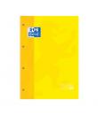 Oxford School Classic Cuaderno de Recambio A4 - Tapa Blanda - Encolado - 80 Hojas - Cuadricula 5x5 - Color Amarillo