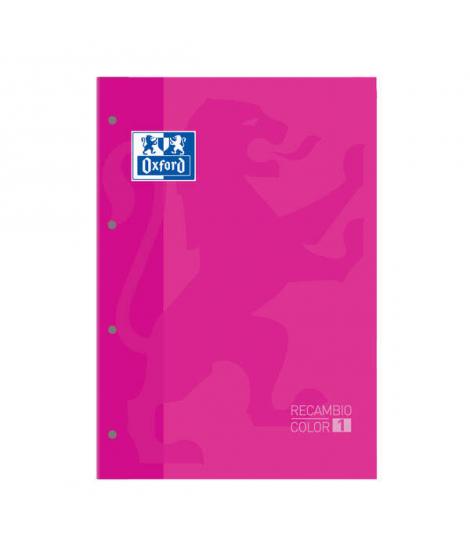 Oxford School Classic Cuaderno de Recambio - Tamaño A4 - Tapa Blanda - Encolado - Cuadricula 5x5 - 80 Hojas - Color Fucsia