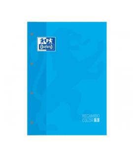 Oxford School Classic Cuaderno de Recambio - Tamaño A4 - Tapa Blanda - Encolado - Cuadricula 5x5 - 80 Hojas - Color Turquesa