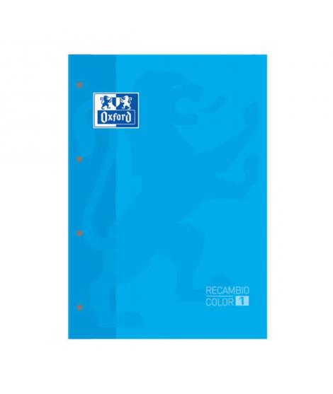 Oxford School Classic Cuaderno de Recambio - Tamaño A4 - Tapa Blanda - Encolado - Cuadricula 5x5 - 80 Hojas - Color Turquesa