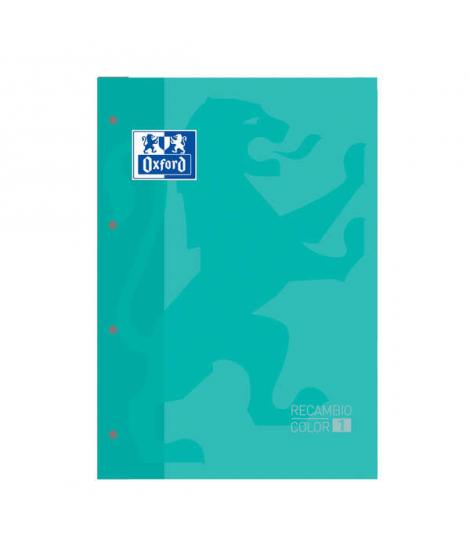 Oxford School Classic Cuaderno de Recambio - Tamaño A4 - Tapa Blanda - Encolado - Cuadricula 5x5 - 80 Hojas - Color Ice Mint