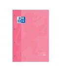 Oxford School Classic Cuaderno de Recambio - Tamaño A4 - Tapa Blanda - Encolado - Cuadricula 5x5 - 80 Hojas - Color Rosa Chicle