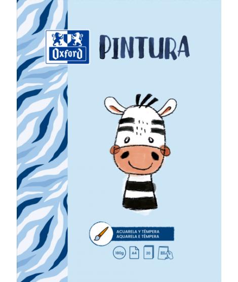 Oxford Pintura Infantil/Ocio Bloc Encolado Pintura A4 - Tapa Blanda/Contratapa Rigida - 20 Hojas 180gr