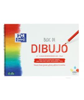 Oxford Dibujo Escolar Bloc Espiral A3+ - Tapa Blanda/Contratapa Rigida - 20 Hojas 130gr Liso