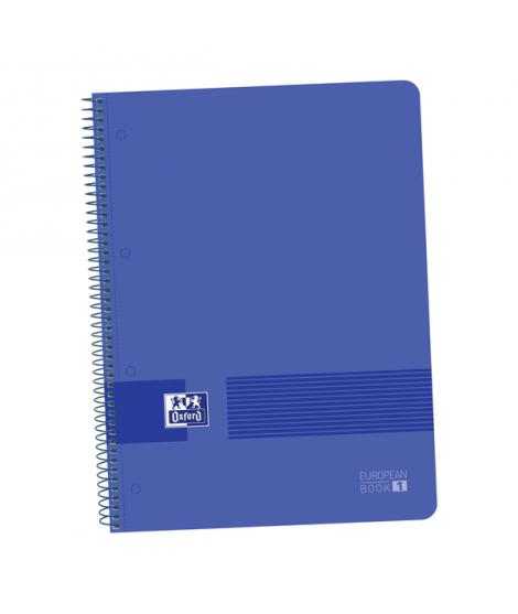 Oxford Live&Go Cuaderno A4+ Tapa de Plastico - Europeanbook 1 5x5 - 80 Hojas - Color Azul Marino