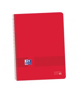 Oxford Live&Go A4+ Europeanbook - Tapa de Plastico - 80 Hojas - Tamaño 1.5x5 - Color Rojo