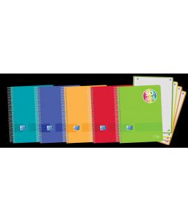 Oxford Live & Go A5+ Europeanbook - Tapa de Plastico - 120 Hojas - Colores Surtidos