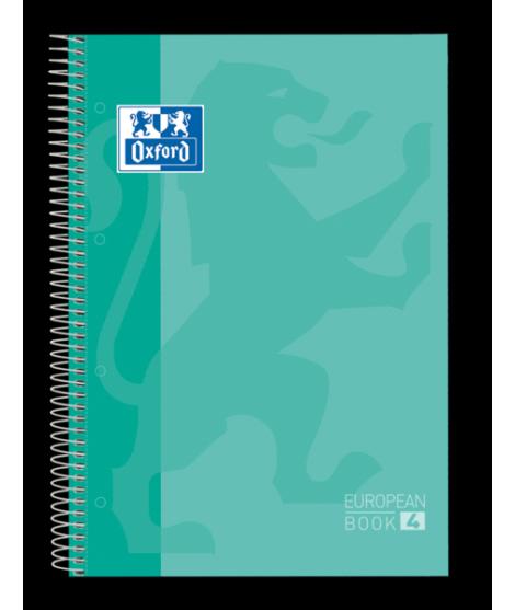 Oxford School Classic A5+ Europeanbook - Tapa Extradura Resistente - 50% mas Hojas Gratis - Cuadricula 5x5 - 120 Hojas - Color I