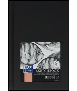 Oxford Artbooks A6 Cuaderno Cosido Esbozo - Tapa Extradura Resistente - 96 Hojas de 100gr - Color Negro