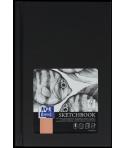 Oxford Artbooks A6 Cuaderno Cosido Esbozo - Tapa Extradura Resistente - 96 Hojas de 100gr - Color Negro