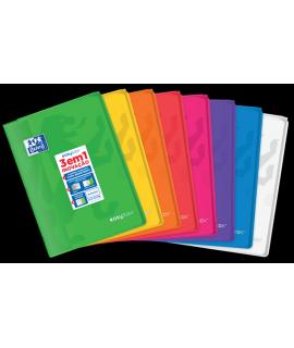 Oxford Easybook A4 Libreta Grapada - Tapa de Plastico Resistente - Cuadricula 5x5 con 2 Margenes - 48 Hojas de Papel de Alta Cal