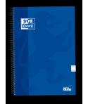 Oxford School Classic Cuaderno Espiral Tapa Extradura Write&Erase - Folio 4x4 con Margen - 80 Hojas - Color Azul Marino