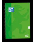 Oxford School Classic Cuaderno Espiral Tapa Extradura Write&Erase - Folio 4x4 con Margen - 80 Hojas - Color Verde