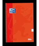 Oxford School Classic Cuaderno Espiral Tapa Extradura Write&Erase - Folio 4x4 con Margen - 80 Hojas - Color Naranja