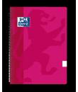 Oxford School Classic Cuaderno Espiral Tapa de Plastico Folio - 1 Linea con Margen - 80 Hojas - Color Fucsia