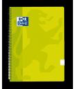 Oxford School Classic Cuaderno Espiral Tapa de Plastico Folio - Pauta 2.5 con Margen - 80 Hojas - Color Lima