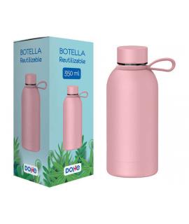 Dohe Botella Reutilizable 350ml - Acero Inoxidable de Doble Pared - Libre de BPA - Tapon Hermetico Antigoteo de Acero Inoxidable