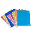 Ancor Classic Stripes Cuaderno Espiral Tamaño Folio Cuadriculado 4x4mm - 80 Hojas 90gr - Tapa de Carton Plastificado - Colores S