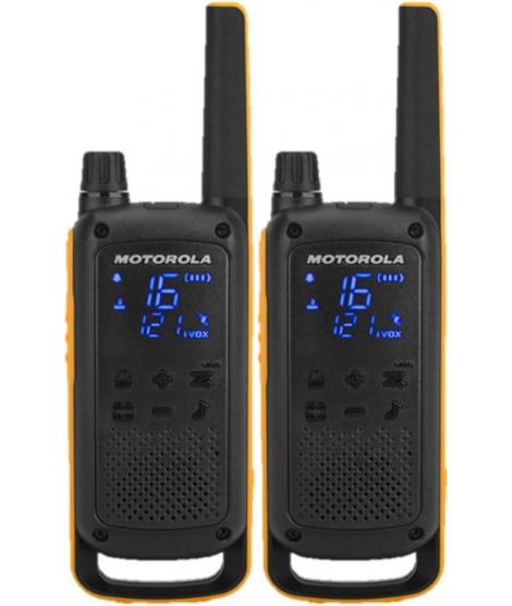 Motorola TLKR T82 Extreme Pack 2 Walkie Talkies - 16 Canales PMR446 y 121 Codigos - Alcance de hasta 10km en Campo Abierto - Aut