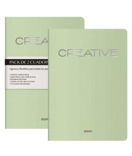 Dohe Cuadernos de Cartulina de Colores - 300gr - Estampacion en Portada - Puntas y Lomo Redondos - 40 Hojas Lisas - Papel Ahuesa