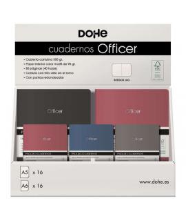 Dohe Expositor de Cuadernos Officer - Tamaño A5 y A6 - Cubierta en Cartulina de 300g - Estampacion en Portada - Interior de 40 H