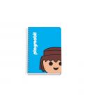 Dohe Playmobil Cuaderno Espiral A5 Cuadricula 4x4 80 hojas en Papel Offset 90gr - Cubierta Impresa a todo Color y Plastificada e