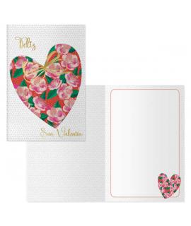 Dohe Tarjeta de Felicitacion de San Valentin - 11.5x17cm - Impresas a Todo Color - Estampaciones con Pelicula de Color - Estampa