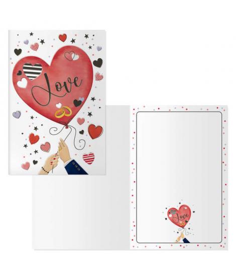 Dohe Tarjeta de Felicitacion de San Valentin - 11.5x17cm - Impresas a Todo Color - Estampaciones con Pelicula de Color - Estampa