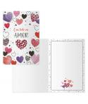 Dohe Tarjeta de Felicitacion de San Valentin - 11.5x17cm - Impresas a Todo Color - Estampaciones con Pelicula de Color - Estampa