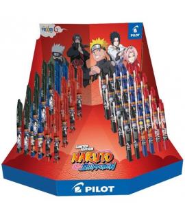 Pilot Naruto Expositor de 24 Boligrafos Frixion Clicker + 24 Boligrafos Frixion Ball - Borrables - Recargables - Colores Surtido