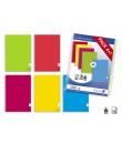 Golden Pack de 5 Cuaderno Tapa Normal Plastificada 80 Hojas - Margen Remarcado - Cuadricula 4x4