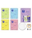 Golden Pack de 5 Cuaderno Asignatura Tapa Dura Folio 80 Hojas 90gr Cuadricula 4x4