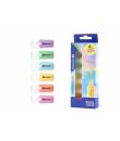 Bismark Pack de 6 Mini Rotuladores Fluorescentes Pastel - Punta Fina - Tinta de Secado Rapido - Ideal para Subrayar y Resaltar -